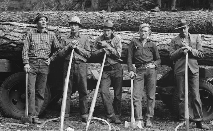 Американские рабочие в джинсах (1930-е годы)