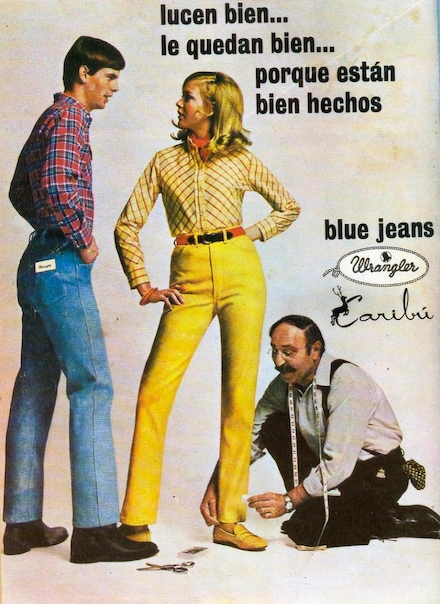 Реклама джинсов в 1960-е годы